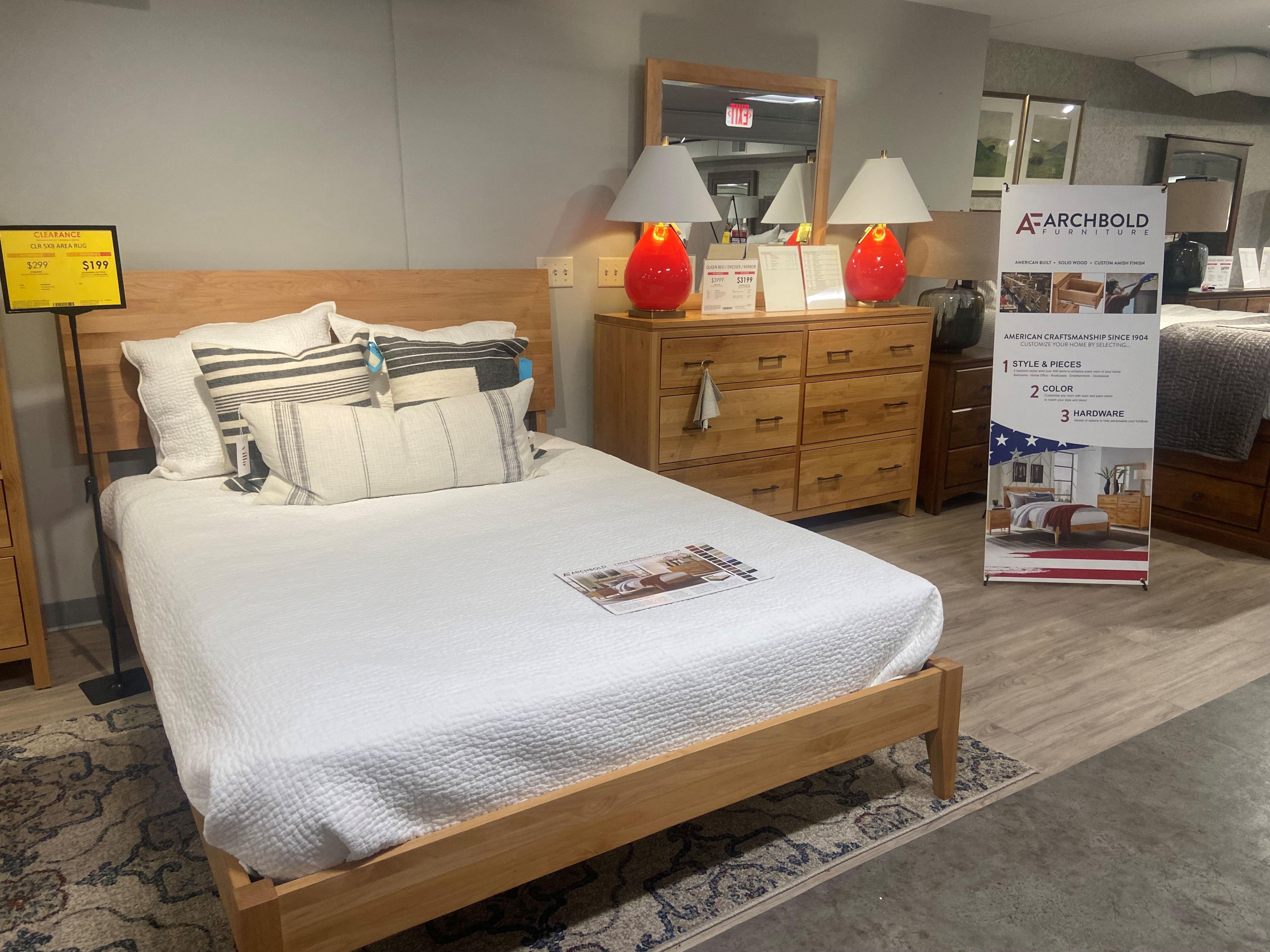 Queen Bed with Dresser &amp; Mirror