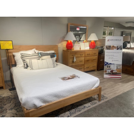 Queen Bed with Dresser & Mirror