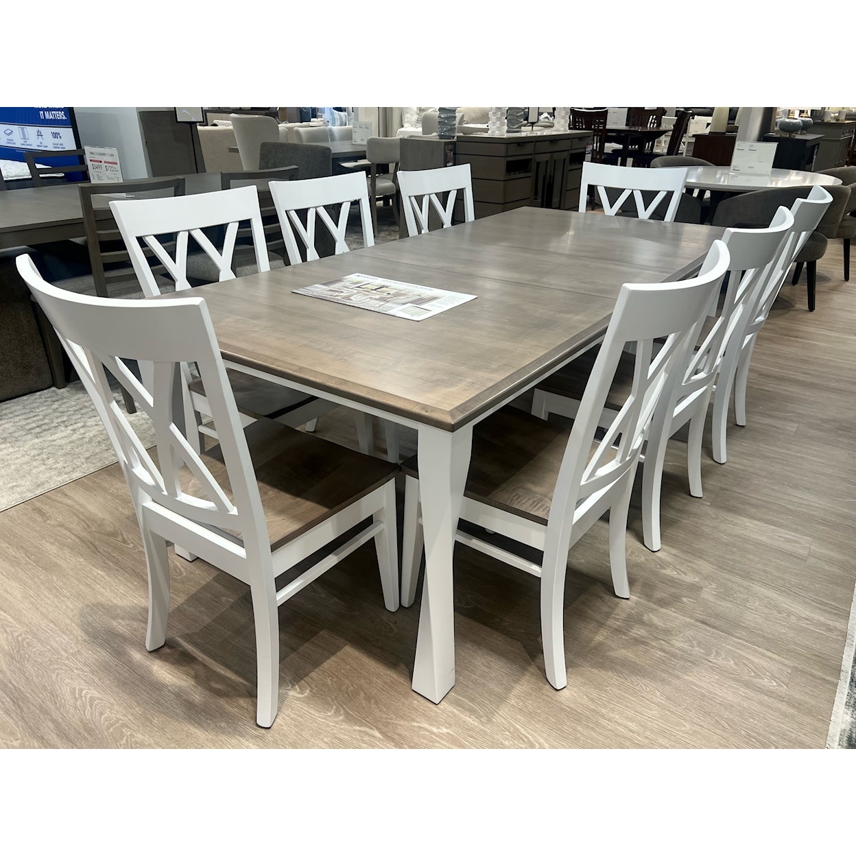 Archbold Furniture Amish Essentials Casual Dining 9-Piece Dining Set