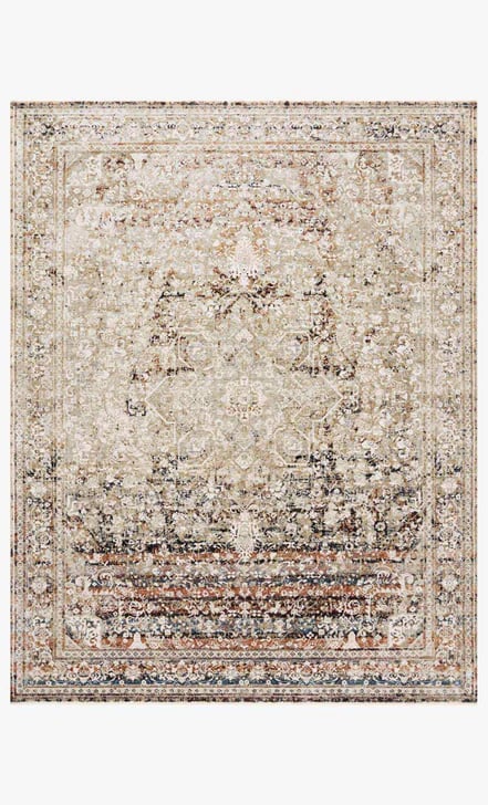 7'10" x 10' Taupe / Brick Rug