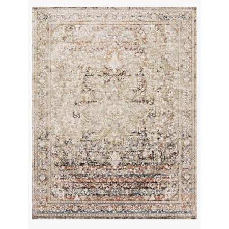 7'10" x 10' Taupe / Brick Rug