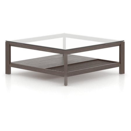 Customizable Glass Top Cocktail Table