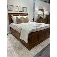 Queen Panel Bed w/Storage, 10 Drawer Dresser, & Mirror