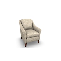 Transitional Club Chair with Reversible Seat Cushion