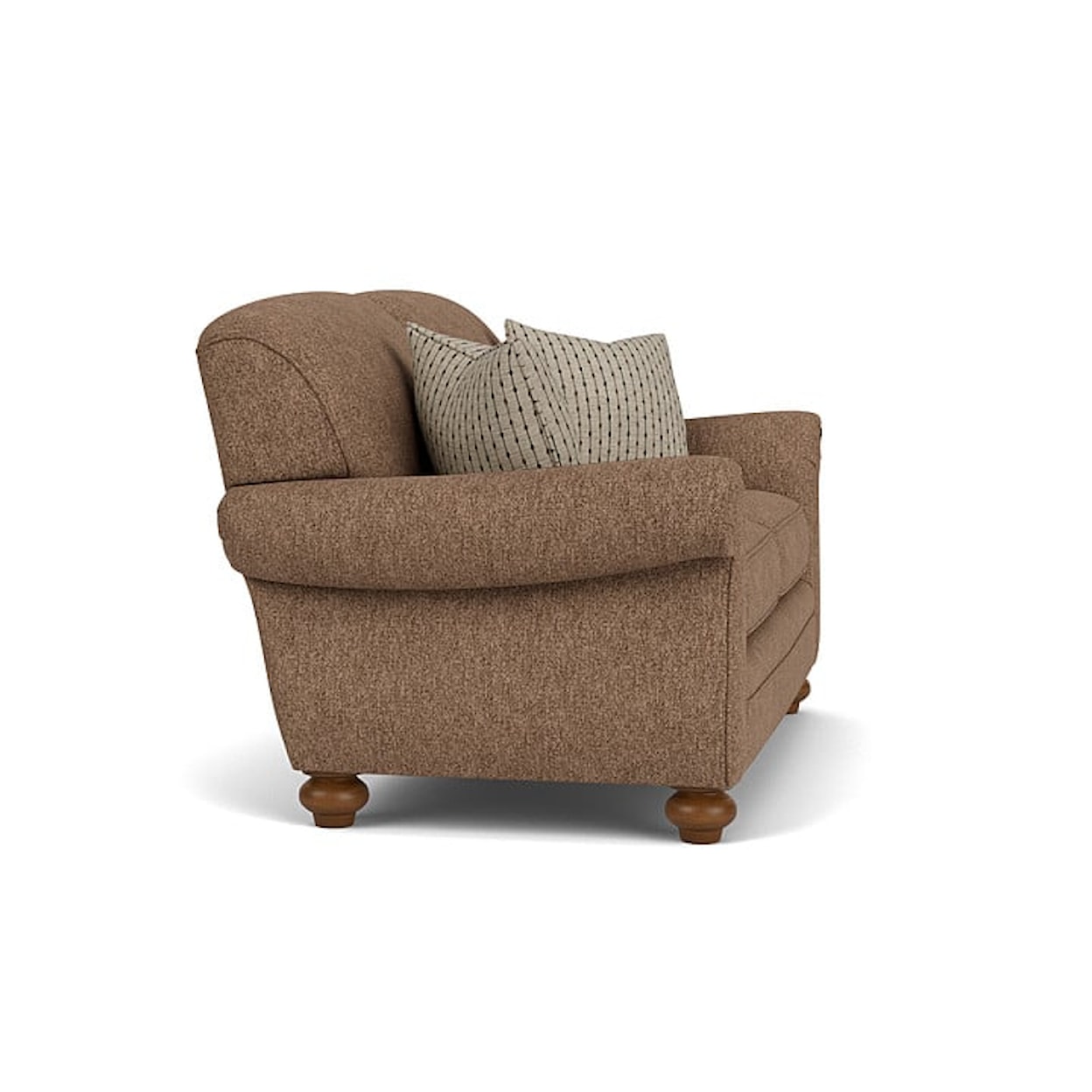 Flexsteel Winston Transitional Loveseat with Bun Feet