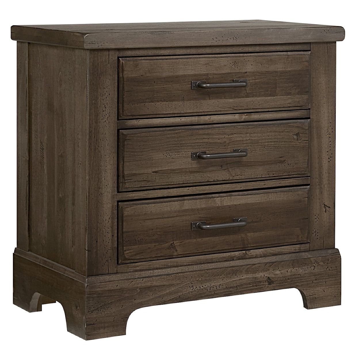 Vaughan Bassett Cool Rustic 3 Drawer Nightstand