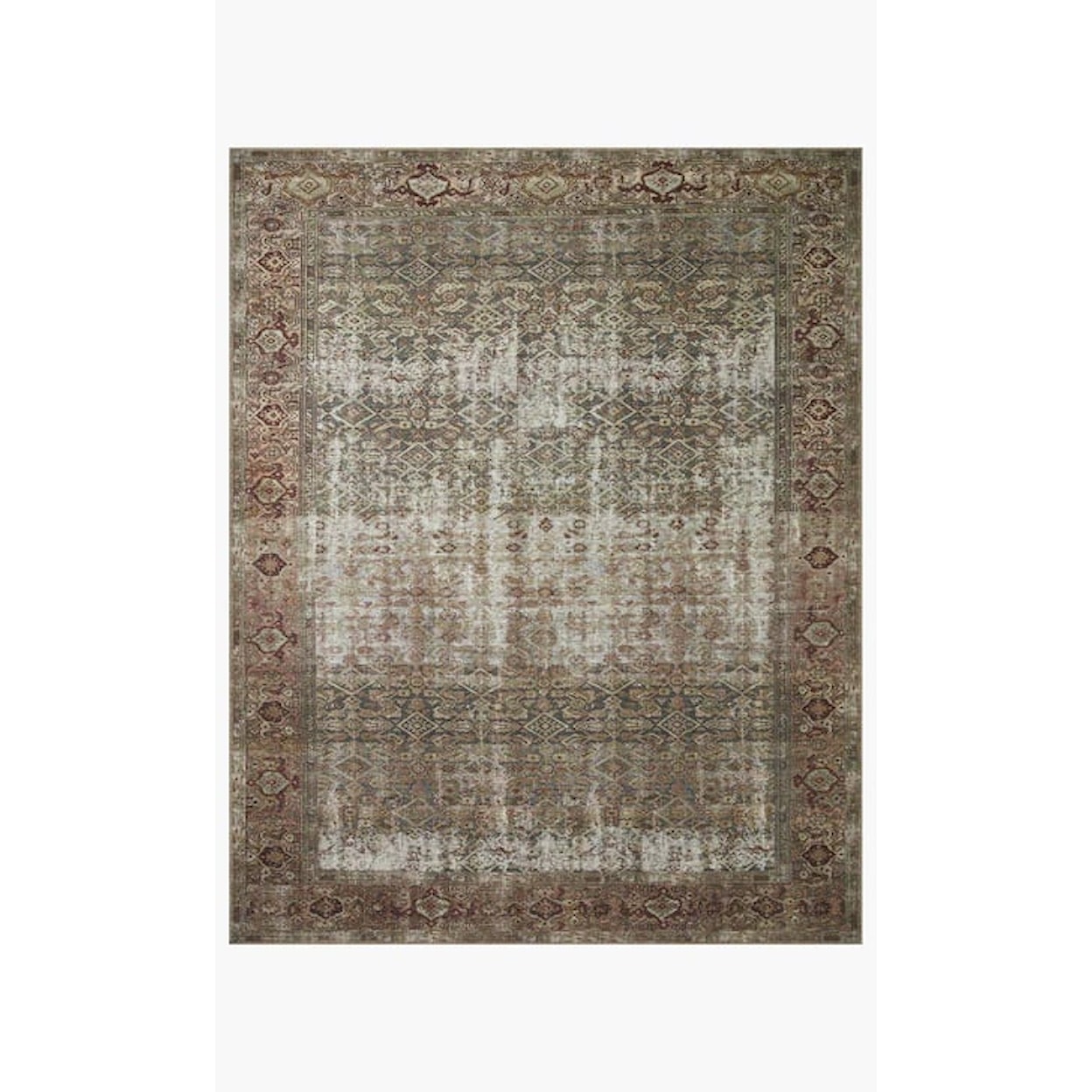 Loloi Rugs Georgie 8'4" X 11'6" Moss / Salmon