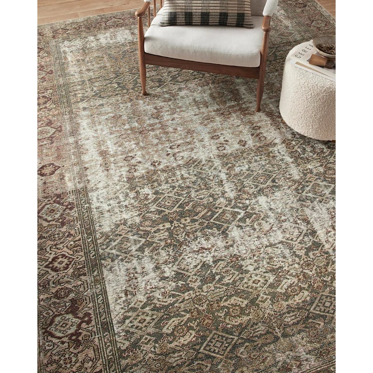 Loloi Rugs Georgie 8'4" X 11'6" Moss / Salmon