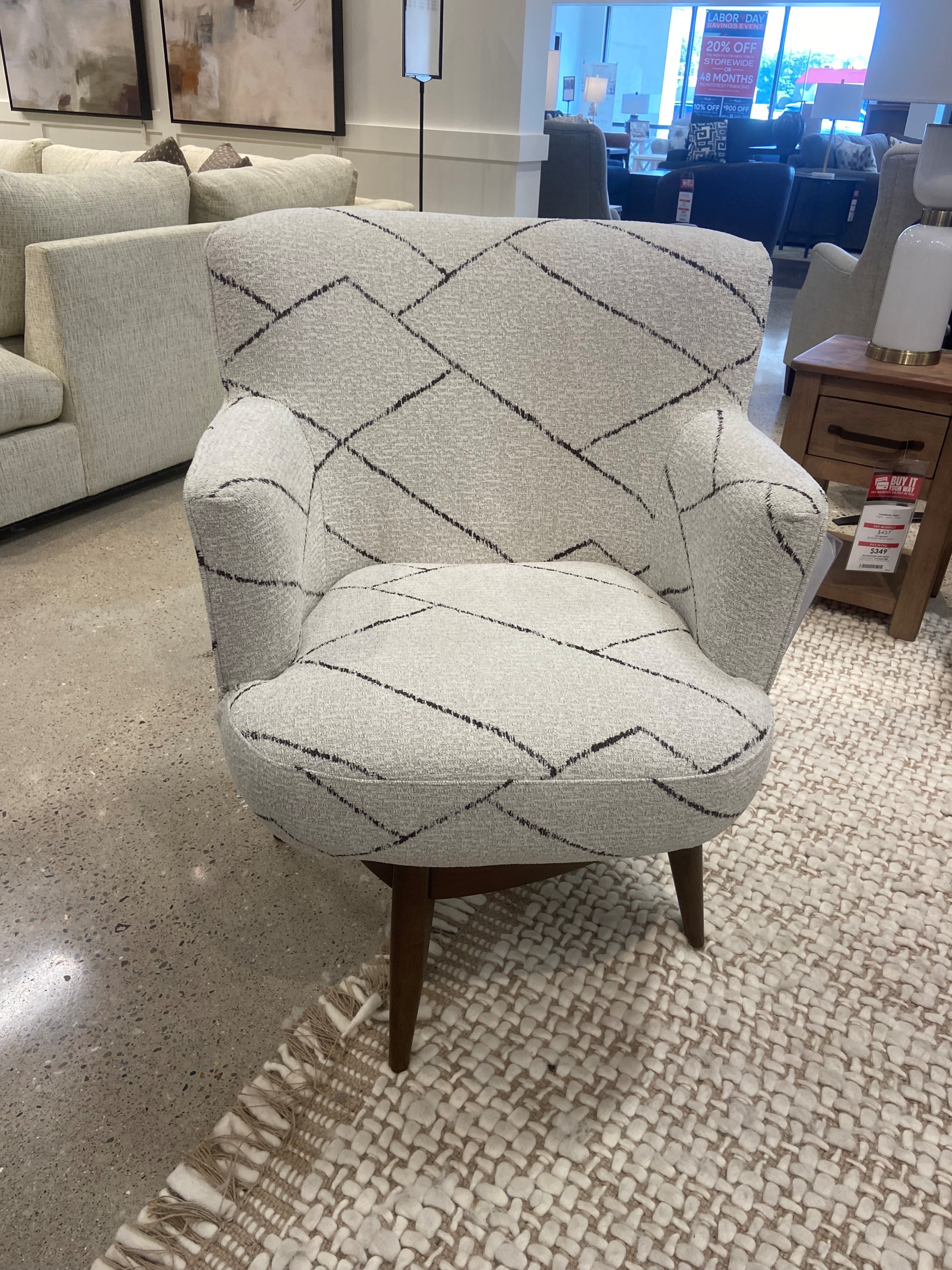 Swivel Barrel Chair