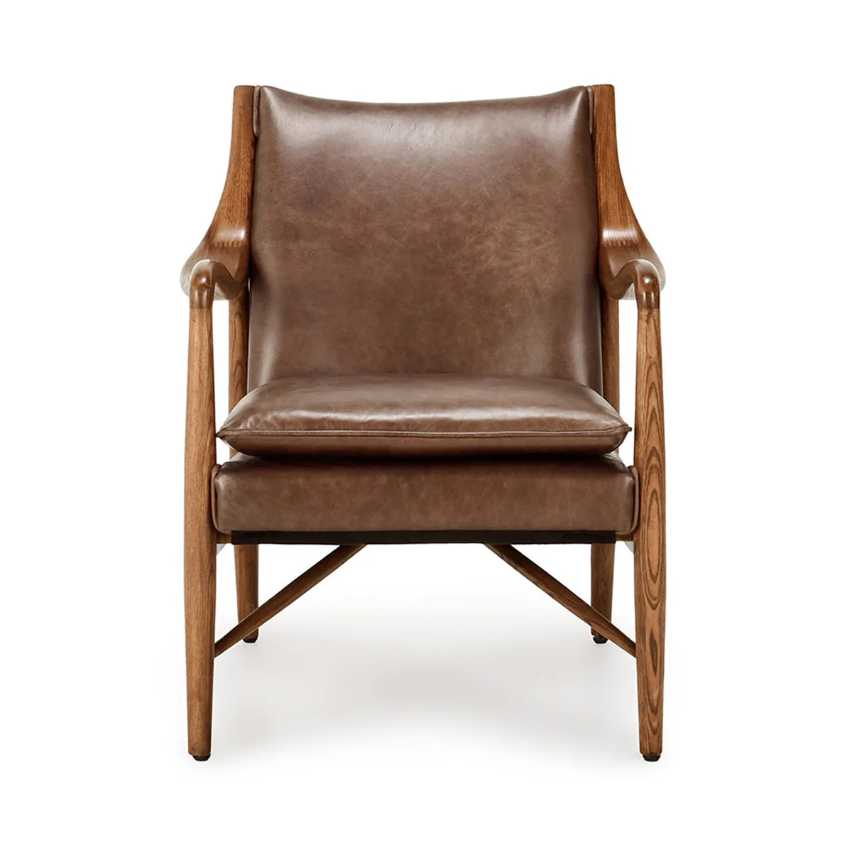Club Chair Barrel Brown