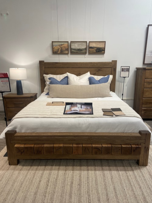 Rustic King Low Profile Bed