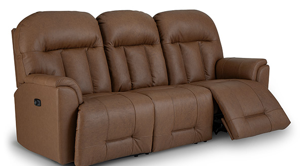 Leather Space Saver Sofa with Headrest