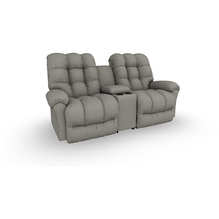 MANUAL ROCKER LOVESEAT W/CONSOLE