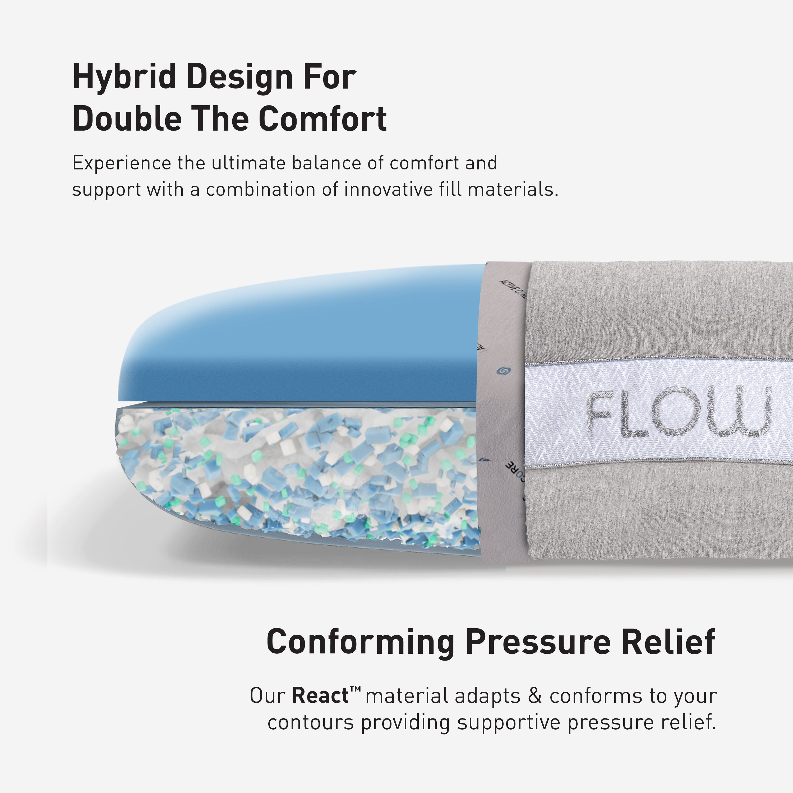 Bedgear Balance Cuddle Curve Flow Cuddle Curve Pillow