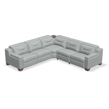 5-Seat L-Sectional with Storage Console