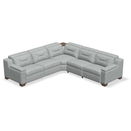 5-Seat L-Sectional with Storage Console