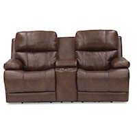 Kenaston Casual Console Loveseat Power Recliner with Power Headrest