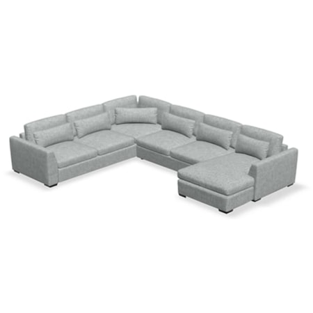 6-Seat Wedge Corner Sectional