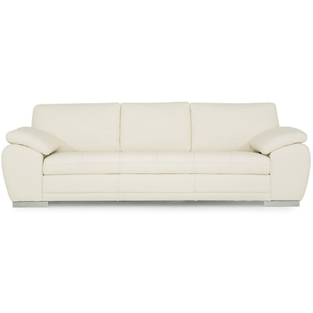 Miami Contemporary Upholstered Sofa with Pillow Arms
