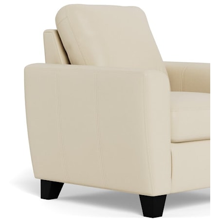 Marymount Contemporary Upholstered Chair with Teardrop Arms