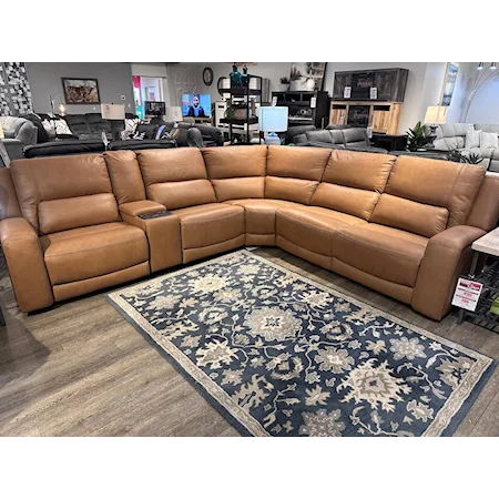 Power Reclining Leather Sectional