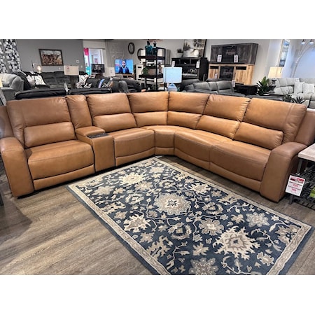 Power Reclining Leather Sectional