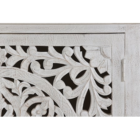 Dahlia White 2 Door Accent Cabinet