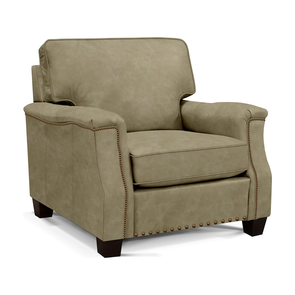 England 5300AL/N Series Leather Chair with Nailhead Trim