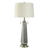 StyleCraft Lamps Lumi Silver Ribbed Glass Table Lamp