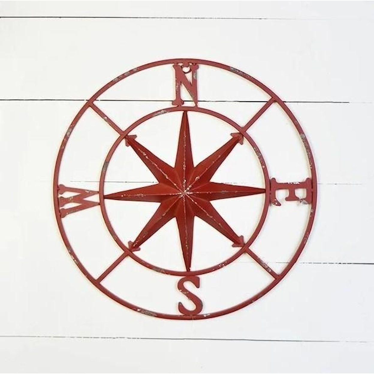 PD Home & Garden Wall Decor 18" Old Red Compass