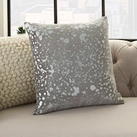 Luminescense Light Grey Throw Pillow