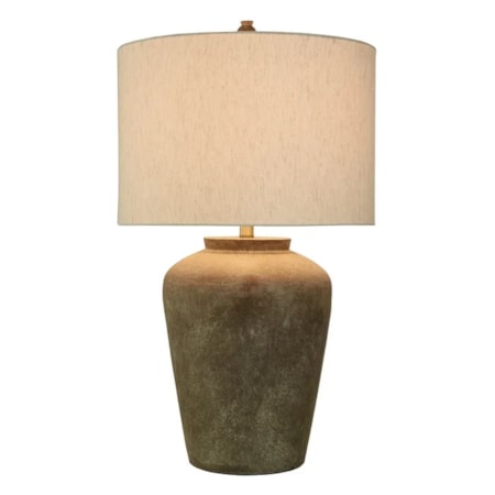 Patina Cotta Rustic Cement Table Lamp