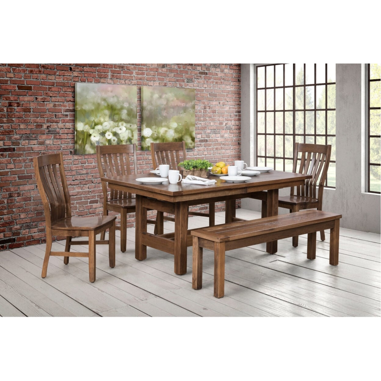 Trailway Wood Easy Life 6-Piece Amish Dining Set