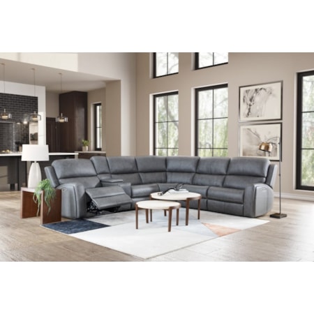 Power Reclining Sectional w/ Headrest