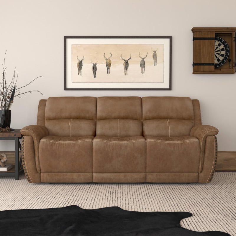 Power Reclining Sofa with Power Headrests