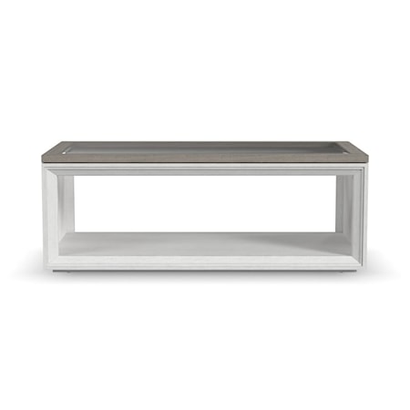 Rectangular Cocktail Table with Casters