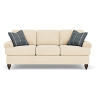 Traditional Sofa with Rolled Arms