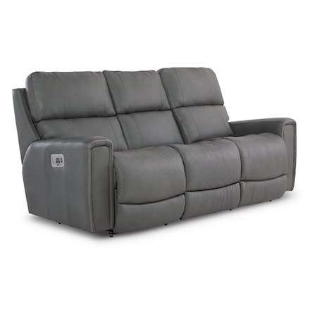 Power Reclining Sofa w/ Headrest &amp; Lumbar