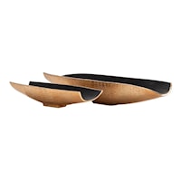 Zara Two-toned Nesting Boat Shaped Bowl