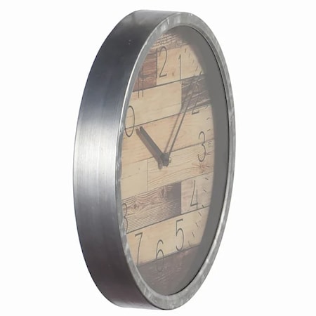 Metal &amp; Glass Wall Clock