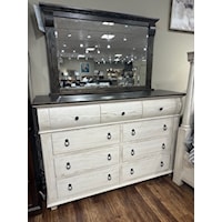 Two-Tone Dresser with Mirror