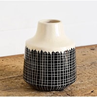 6" Urban Check Vase