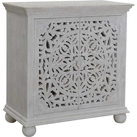 Dahlia White 2 Door Accent Cabinet