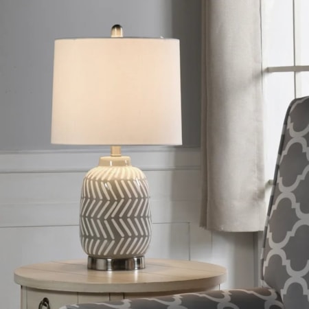 Ceramic &amp; Metal Table Lamp