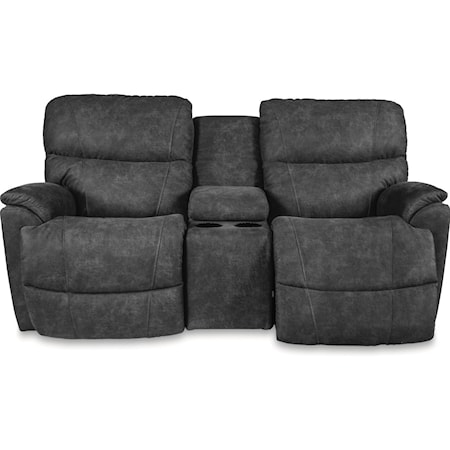 Power Reclining Loveseat Console w/ Headrest