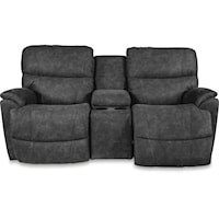 Power Reclining Loveseat with Headrest & Console