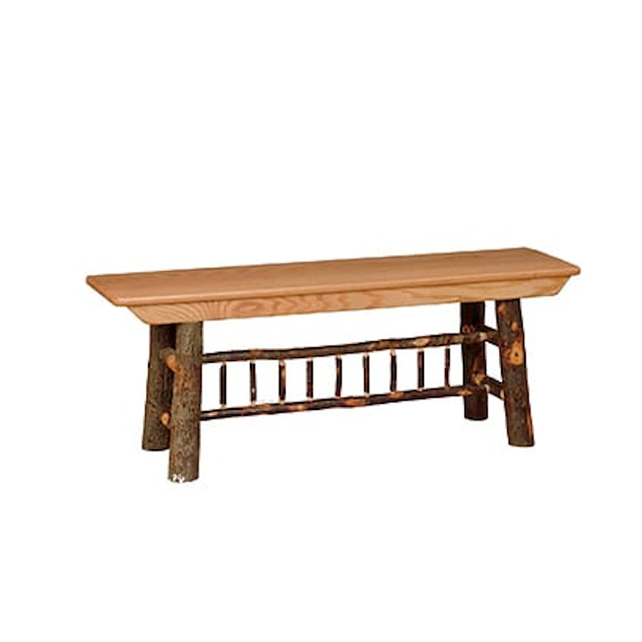 Byler's Rustic Furniture Hickory Collection 4' Farm Bench