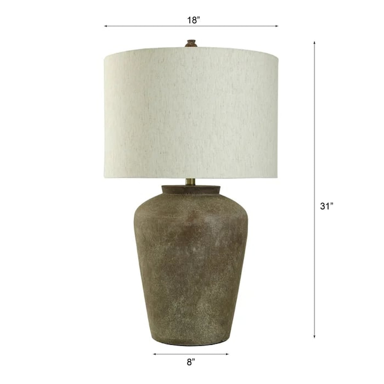 StyleCraft Lamps Patina Cotta Rustic Cement Table Lamp