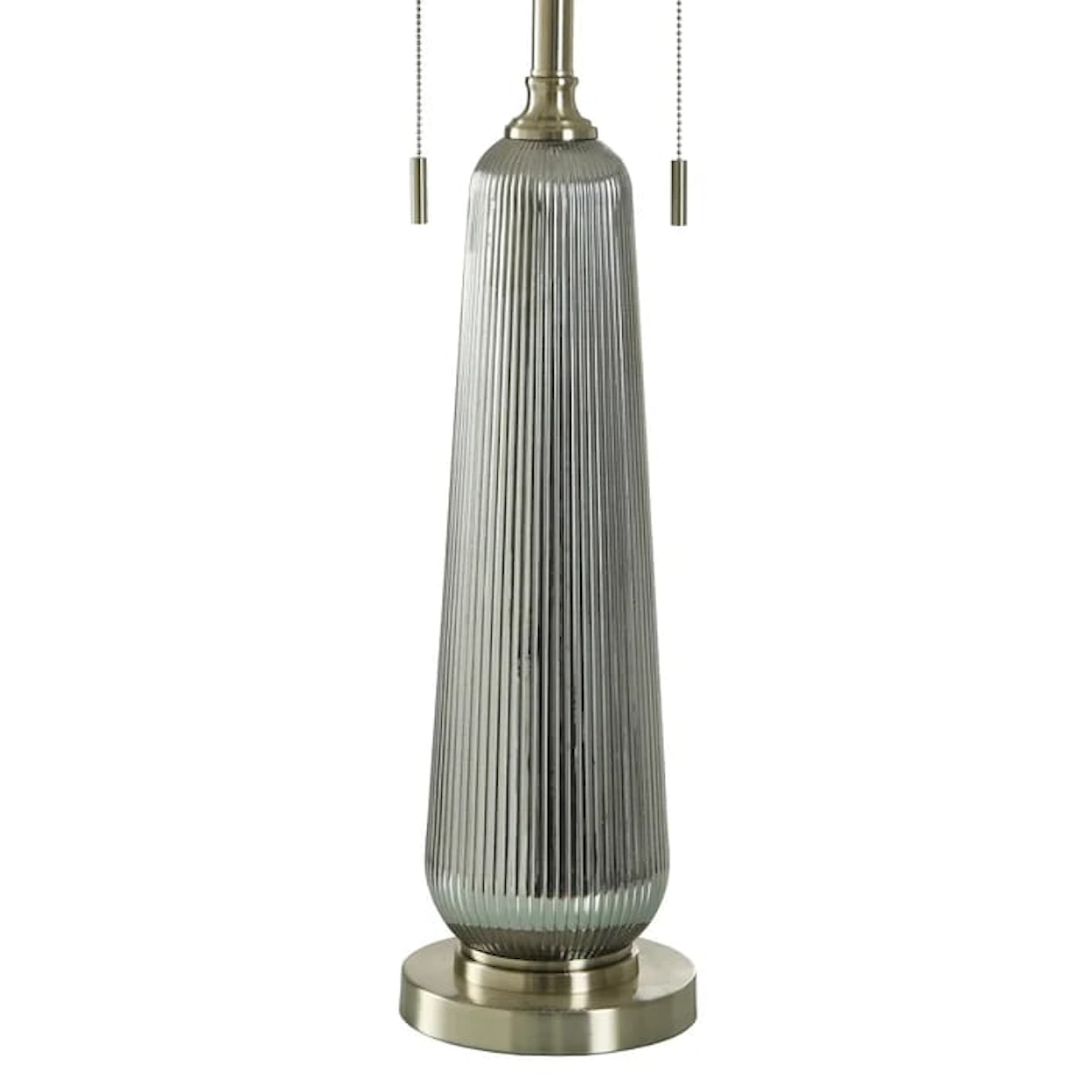 StyleCraft Lamps Lumi Silver Ribbed Glass Table Lamp