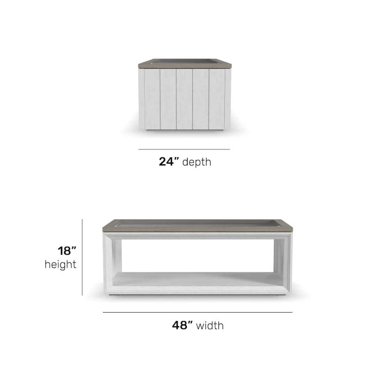 Flexsteel Melody Rectangular Cocktail Table with Casters